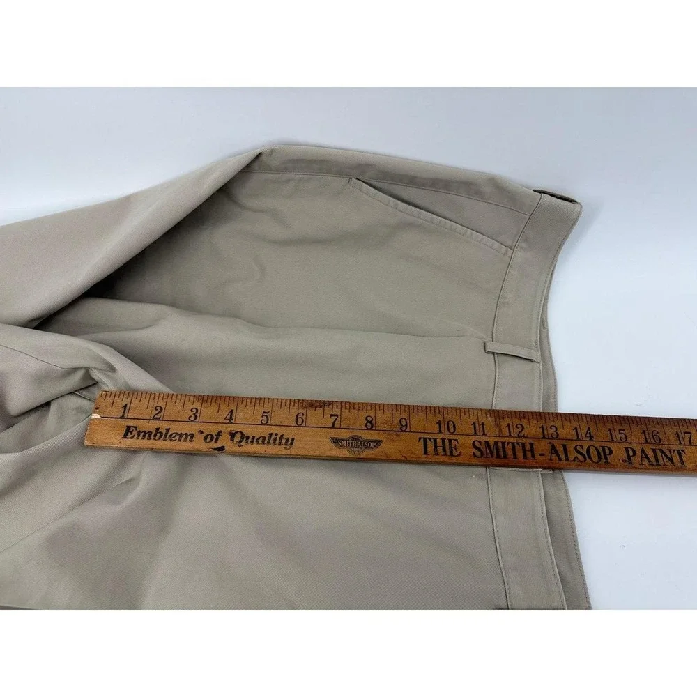 LL Bean, Y2K, Pleated Khaki Chino Shorts, Coastal Preppy Hi-Rise, Women Size 18